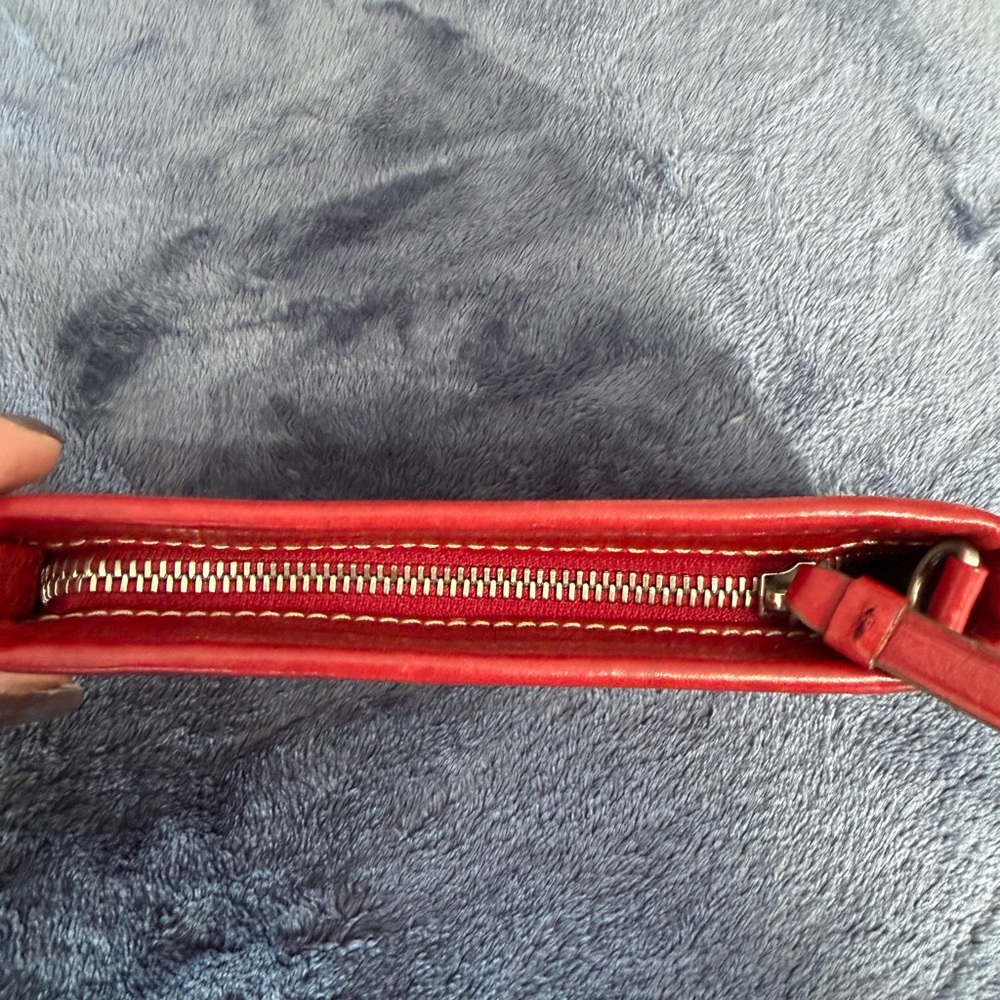 Michael Kors Cherry Red Wristlet with Silver Logo - Picture 6 of 16